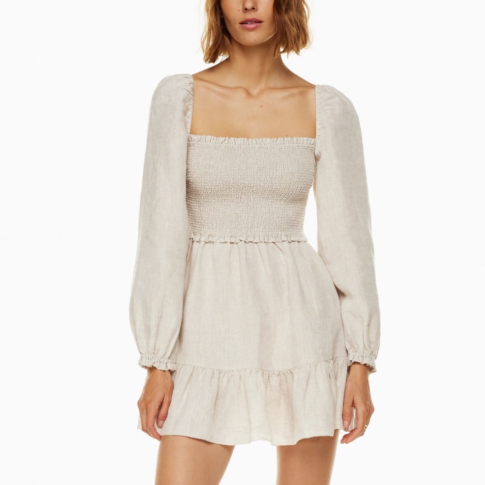 Wilfred Cream Long Sleeve Dress